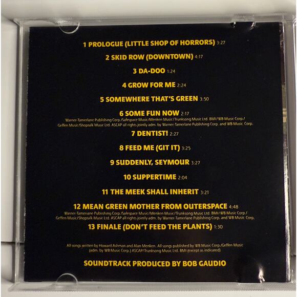 Little Shop of Horrors Soundtrack CD 1986, Geffen Classic Musical, Cult Favorite - Picture 6 of 7